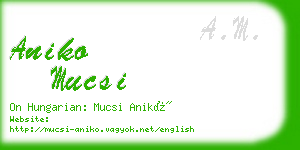 aniko mucsi business card